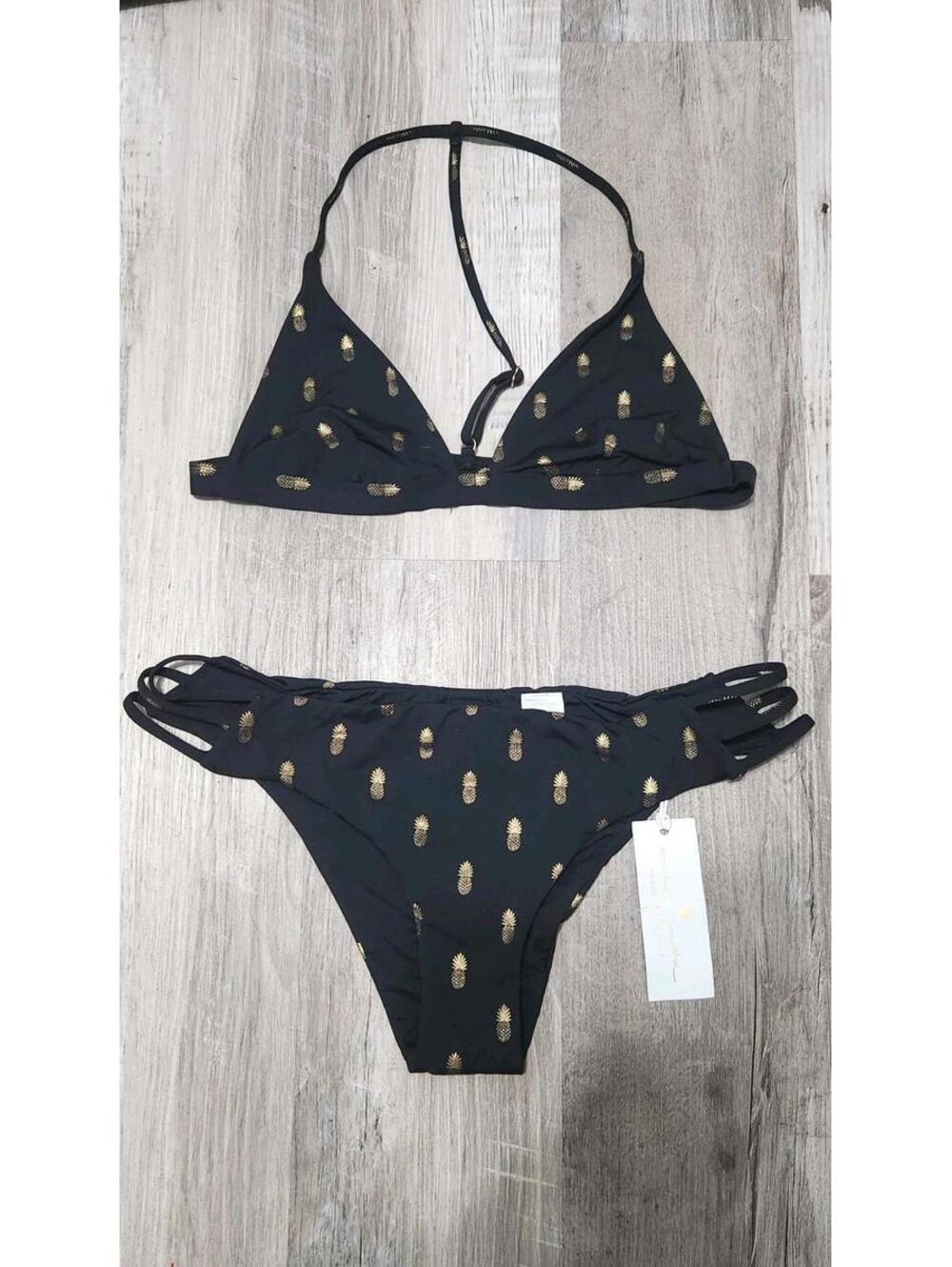 Spiritual Gangster Swimsuit NEW with Tags Large Bottom Medium Top Pineapples